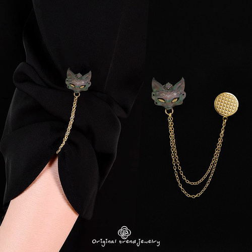 日韩女贝壳狐狸裤脚防拖地神器