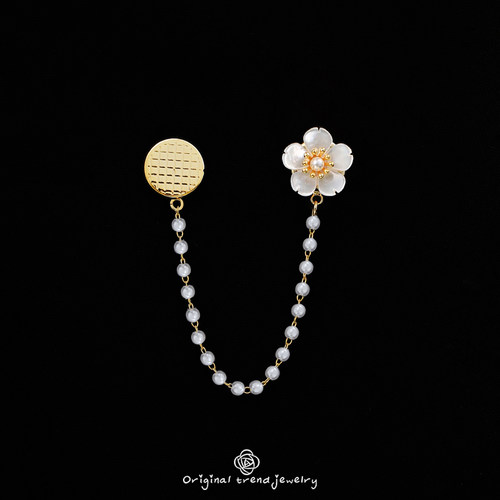 日韩女贝壳花裤脚防拖地神器配饰