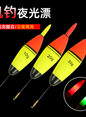 泡沫长尾鱼漂电子灯两用