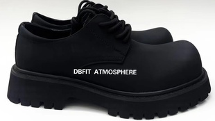 邓为张杰同款cleanfit磨砂氛围感增高耐磨百搭通勤软面情侣皮鞋