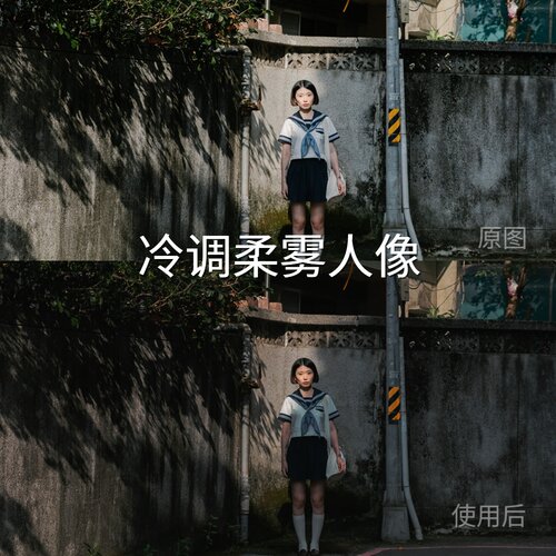 冷调柔雾人像LUT AppleLog2S-Log3D-LogPRAppleLog航拍VN视频富士