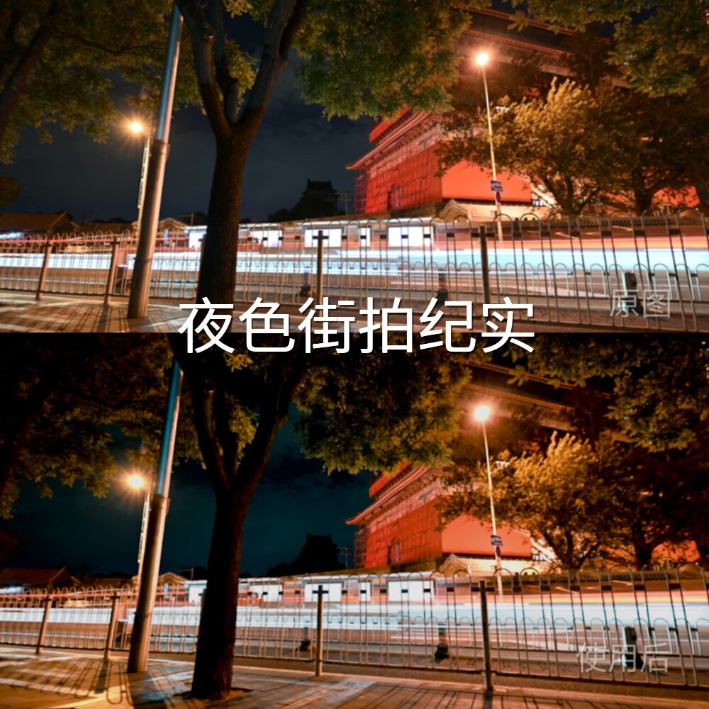 夜色街拍纪实LUT VN视频剪辑PictureProfile（PP1-PP6）AiPhone14
