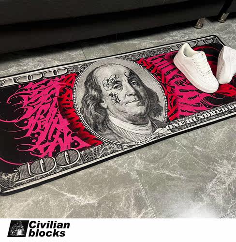 奇卡诺花体字风格客厅地毯