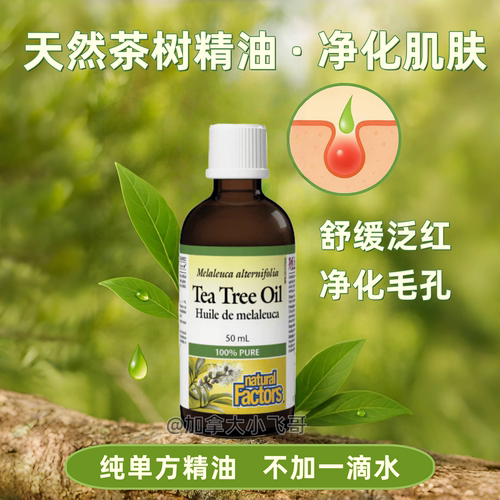 Natural Factors单方纯特有机茶树精油50ml/100ml C