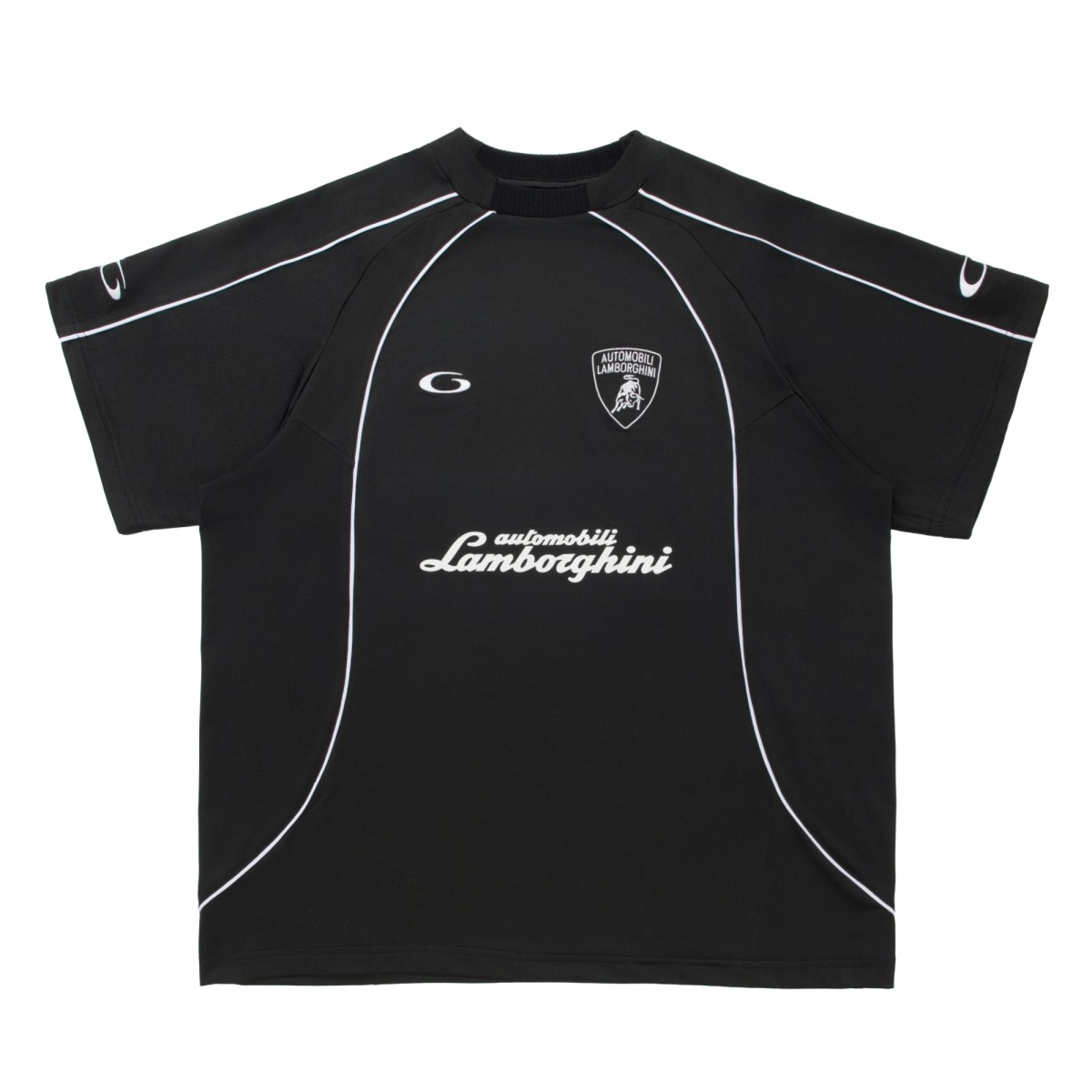 黑色圣诞树25SS 兰博63联名刺绣字母网眼针织运动球服T恤短裤套装