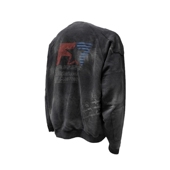 Far Archive重磅赛车盔甲水洗做旧喷砂潮流wookvibe垫肩双层卫衣