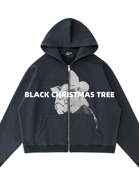 ERD 24SS忧郁的富二代垃圾猪水洗做旧廓形wookvibe猪人卫衣外套