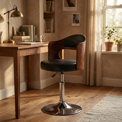 实木欧式家用电脑椅小巧型学生儿童书桌椅现代简约升降转椅座椅