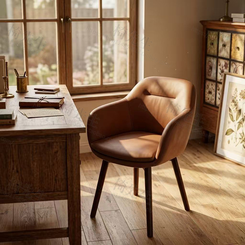 电脑椅家用小巧书桌椅轻奢学习椅升降办公椅化妆椅美甲休闲椅子