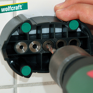 wolfcraft德国进口精准电钻定位器小型木工打孔多用途钻孔定位器