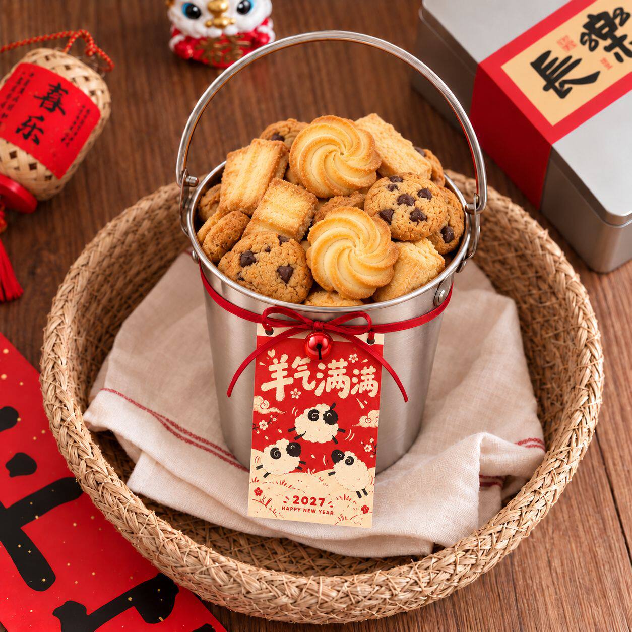 新年元旦烘培店蛋糕饼干曲奇包装