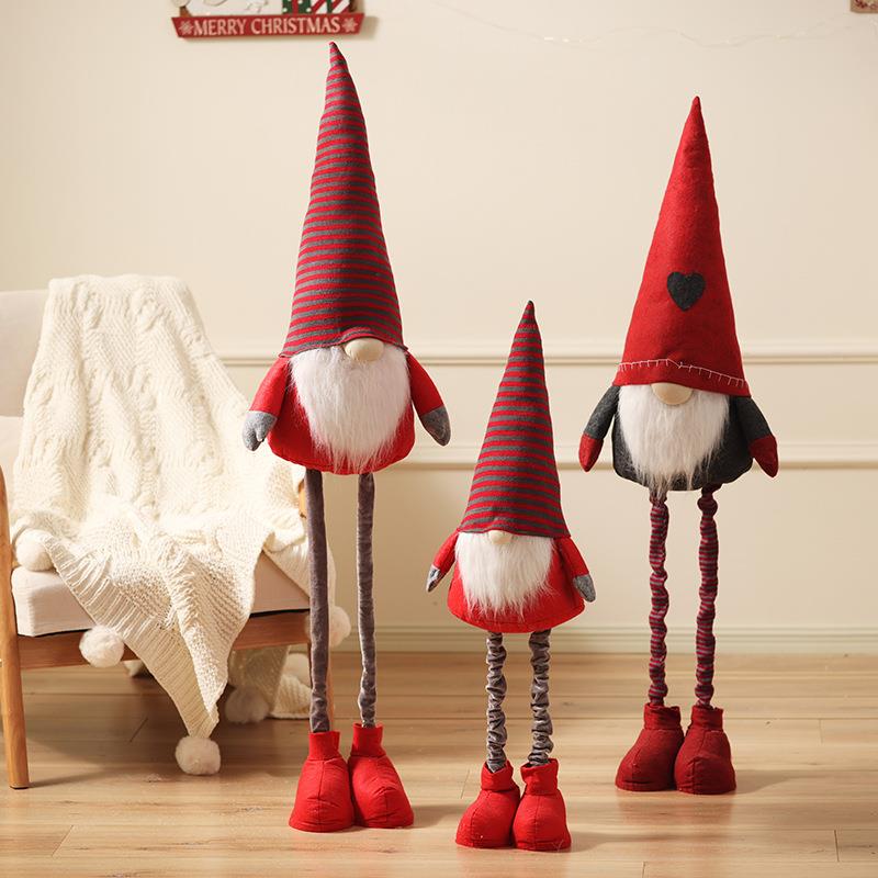 新品大号圣诞老人公仔娃娃无脸老人圣诞场景布置道具