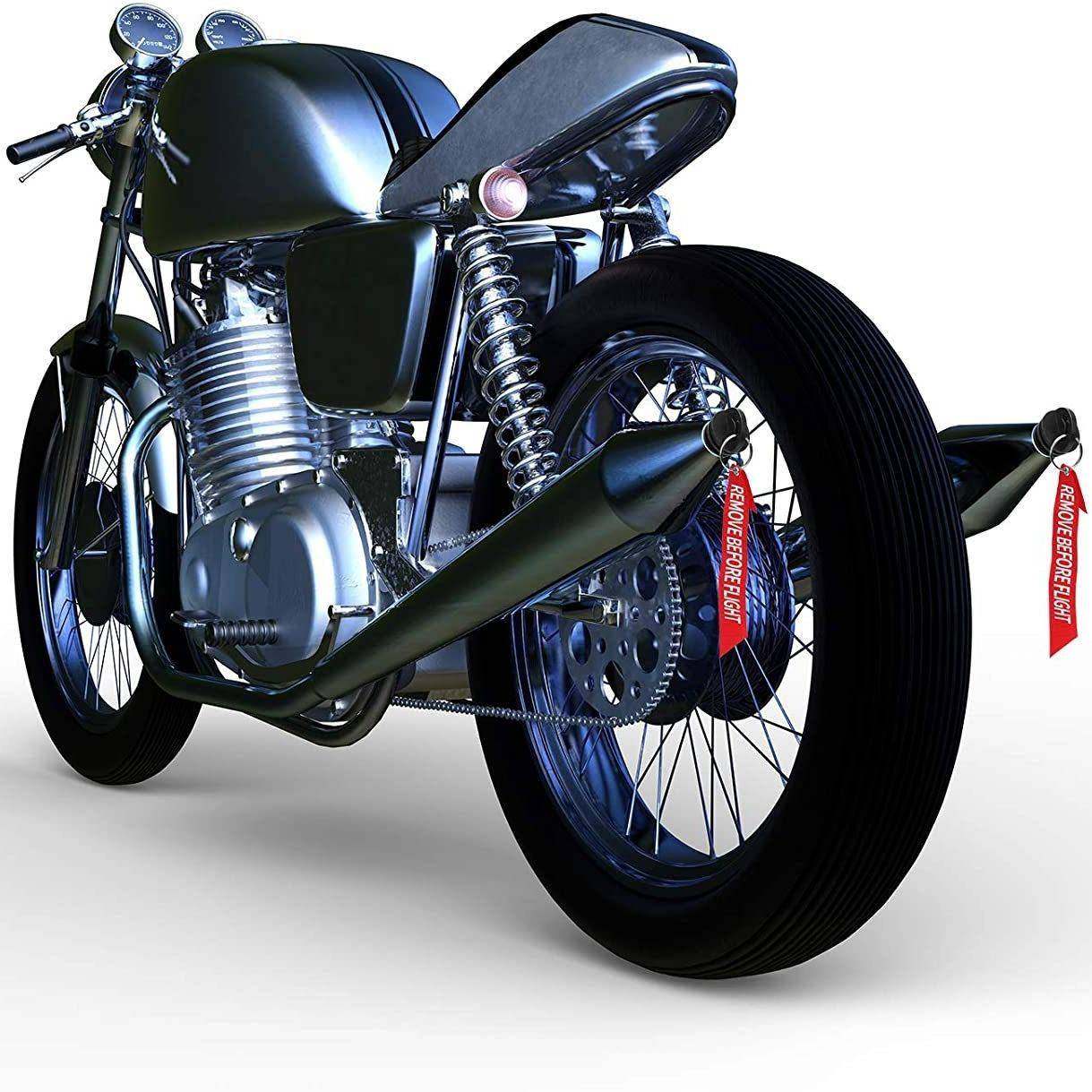 爆品摩托车消H器气塞REMOVE BEFORE声 FLIFITGT飘带排钥匙扣