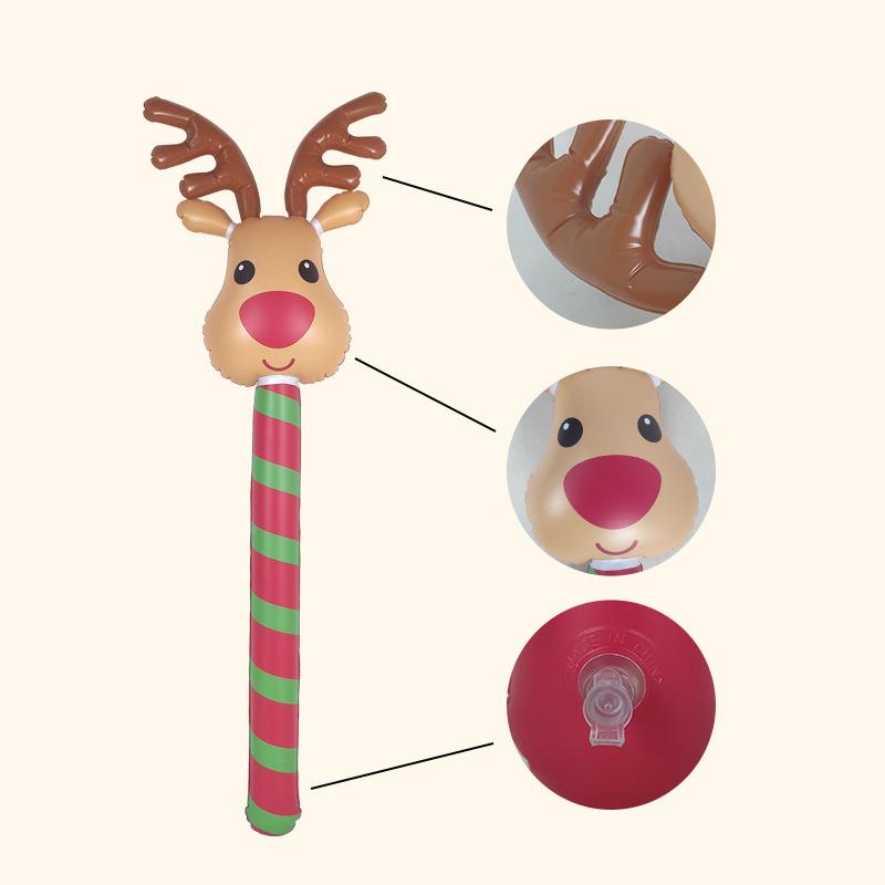 圣棒诞节充气通卡玩具圣诞人充气圣诞节AAZ装饰派老对用品麋鹿充