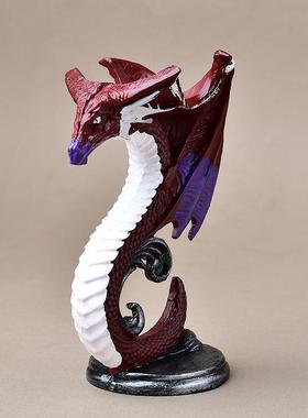 红色毒蛇摆家居装饰品白腹飞翼蛇件邪恶之蛇工艺晶品水球BKR座底