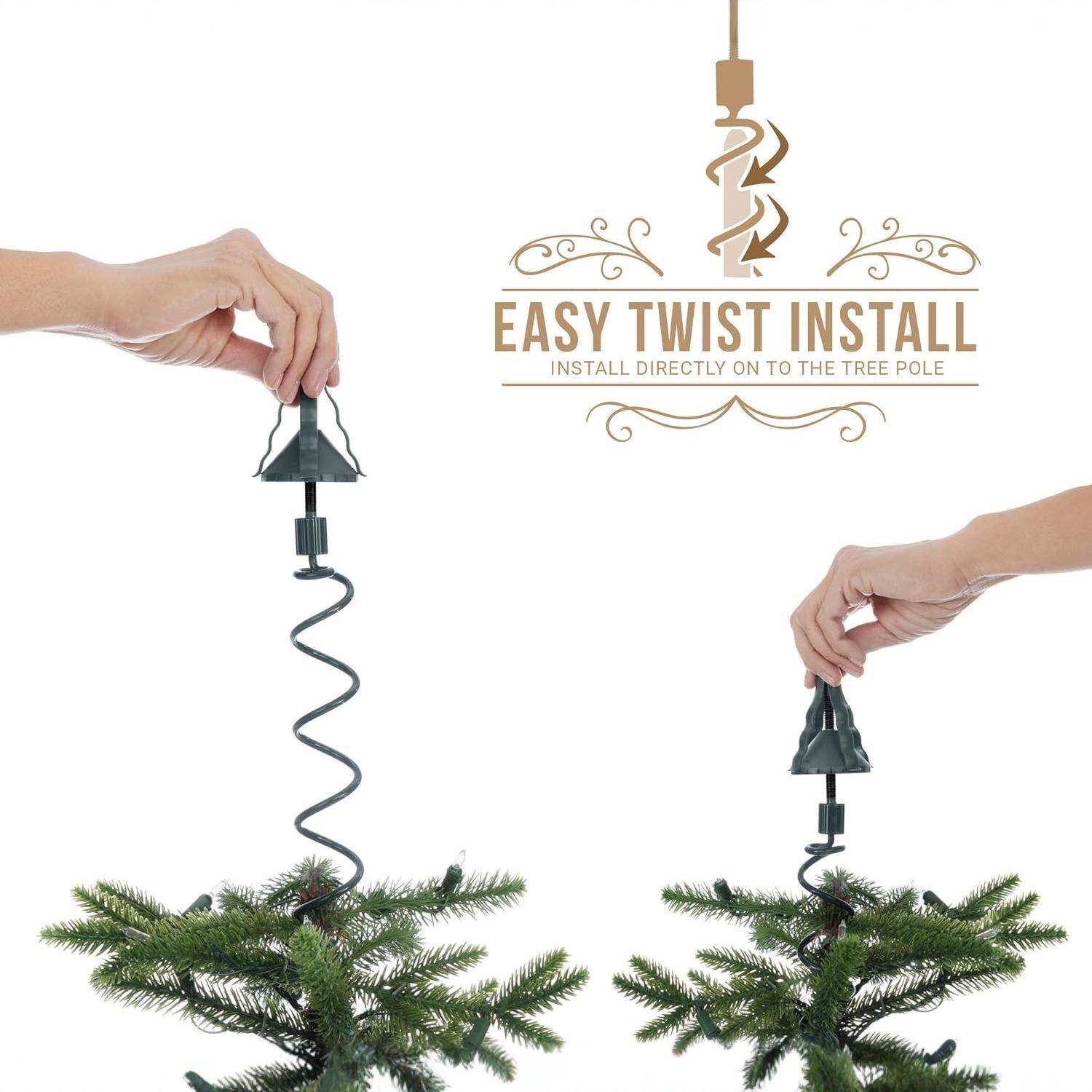 新品 Christmas Tree Topper Holder 圣诞树顶星支架固定器