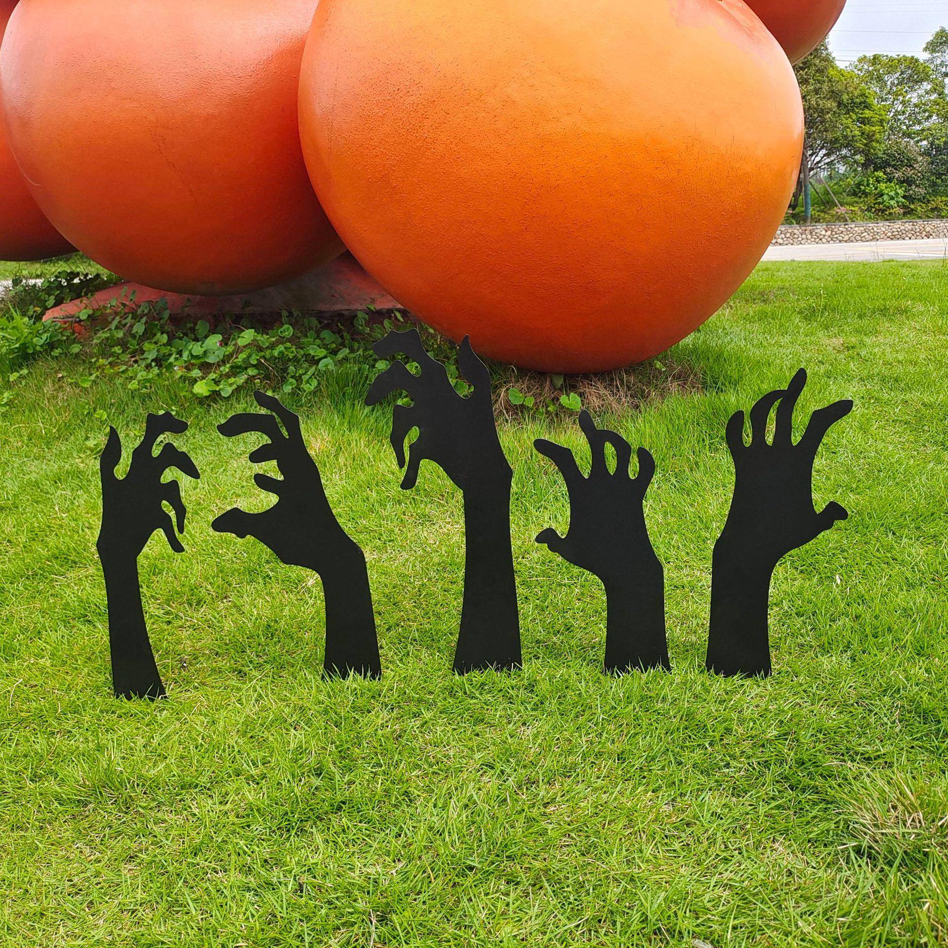 来源工厂金属漆饰品创意花园铁景观饰花园剪PGR插件出猫装饰品