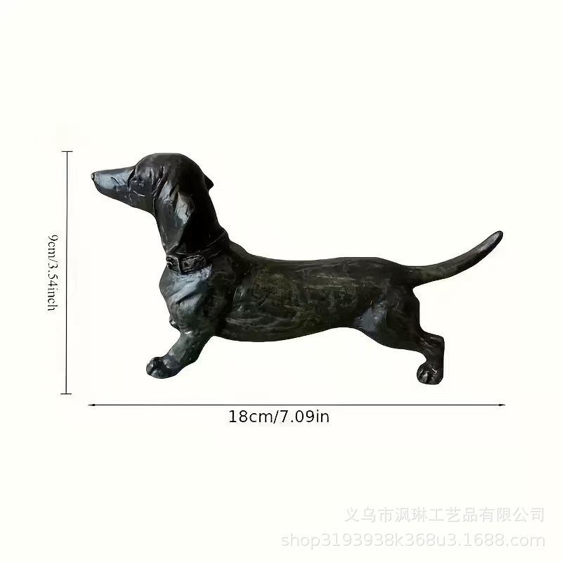 热款仿铜狗摆件家居室内桌面灵缇腊肠斯普林格猎犬装饰小摆件图片