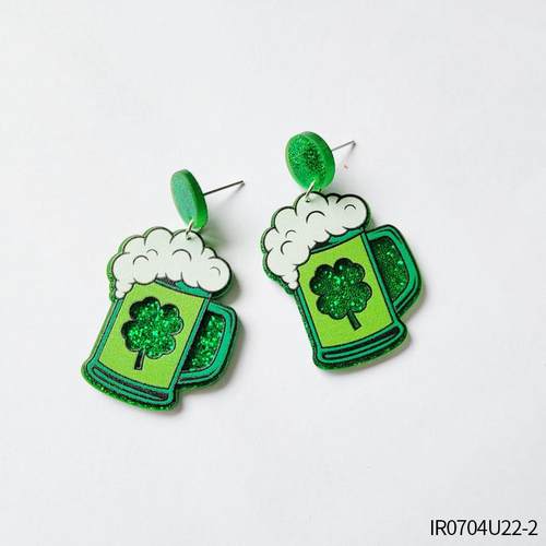 同款爱尔兰节发饰套装头扣眼镜肩带圣帕特里克节饰品