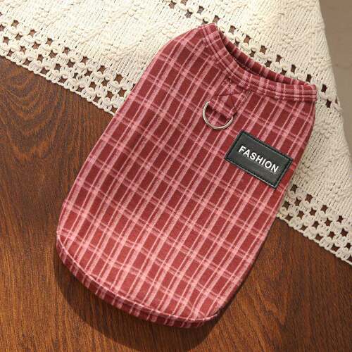 冬QNO狗复古格子德绒黑标宠物狗猫衣服秋用熊品泰迪比小鹿犬通勤