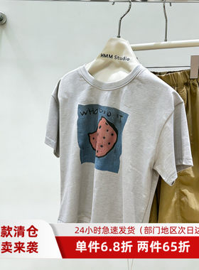 男童女童夏季薄棉西瓜短袖t恤