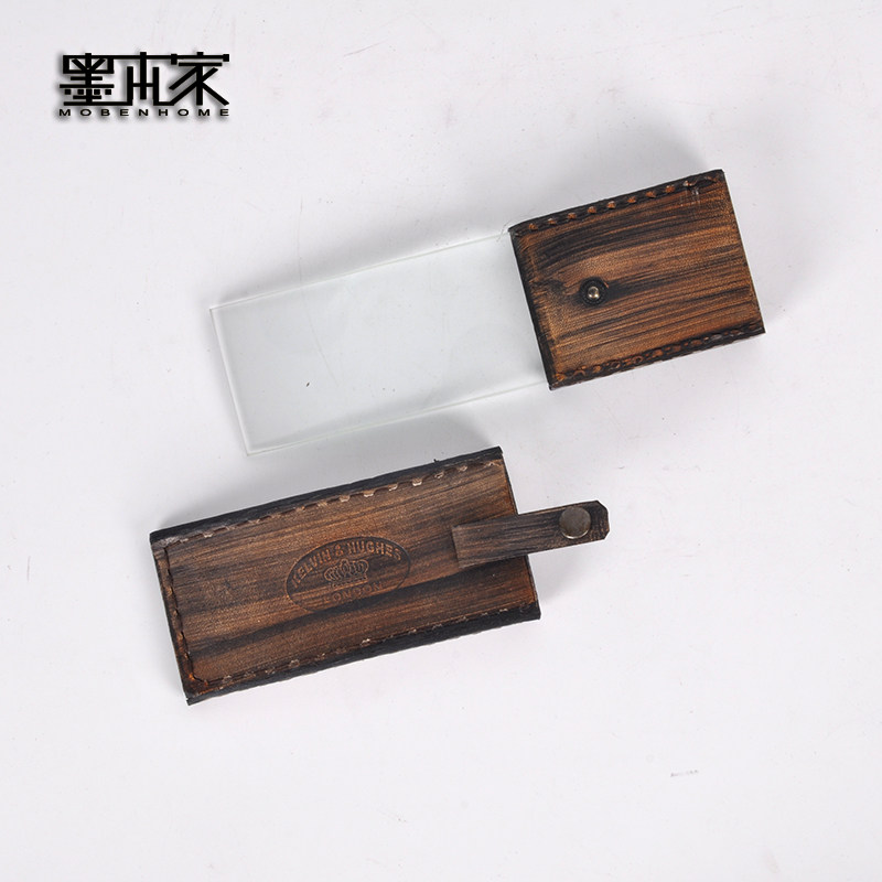 进口KELVIN&HUGHES卡片方形10倍放大镜高清便携式带皮套 陈列摆件