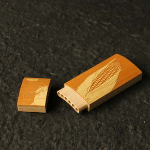 十几年老玉竹宝青竹东阳名家戚挺飞本工精工雕刻“金玉满堂”烟盒
