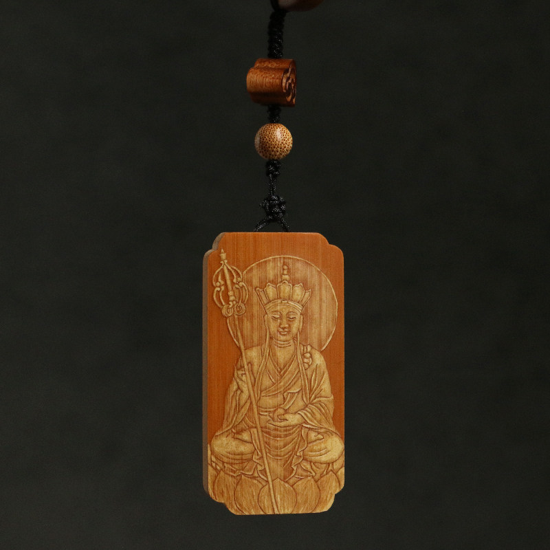 十几年玉竹老料东阳名家裘立刚本工精工留青雕刻地藏菩萨手牌,特色手工艺,竹编/竹雕,淘宝优惠券,粉丝福利购,淘宝优惠卷