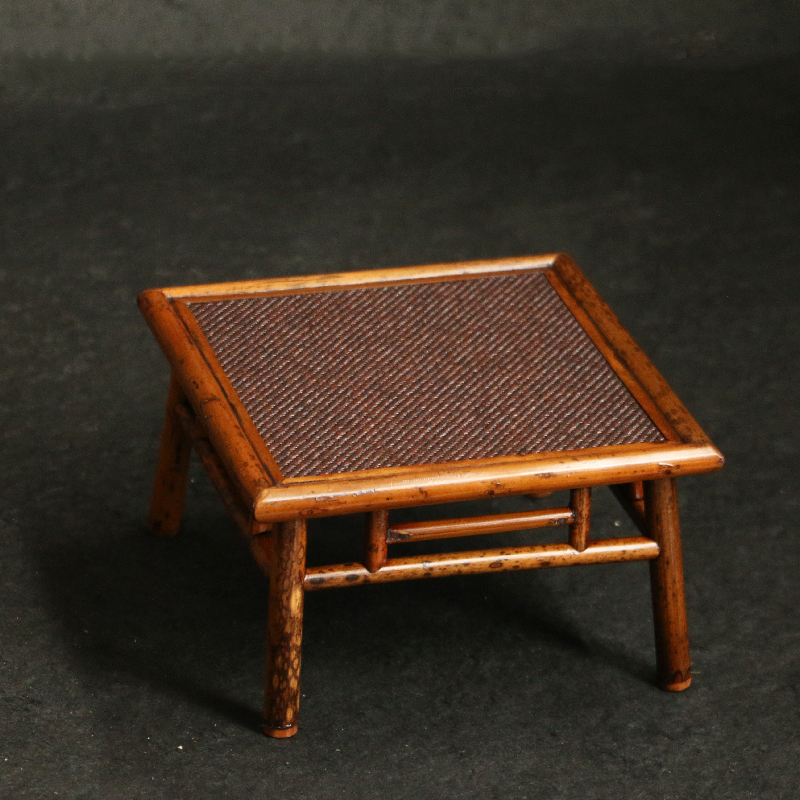 榫卯结构兰花小架子摆台梅鹿竹