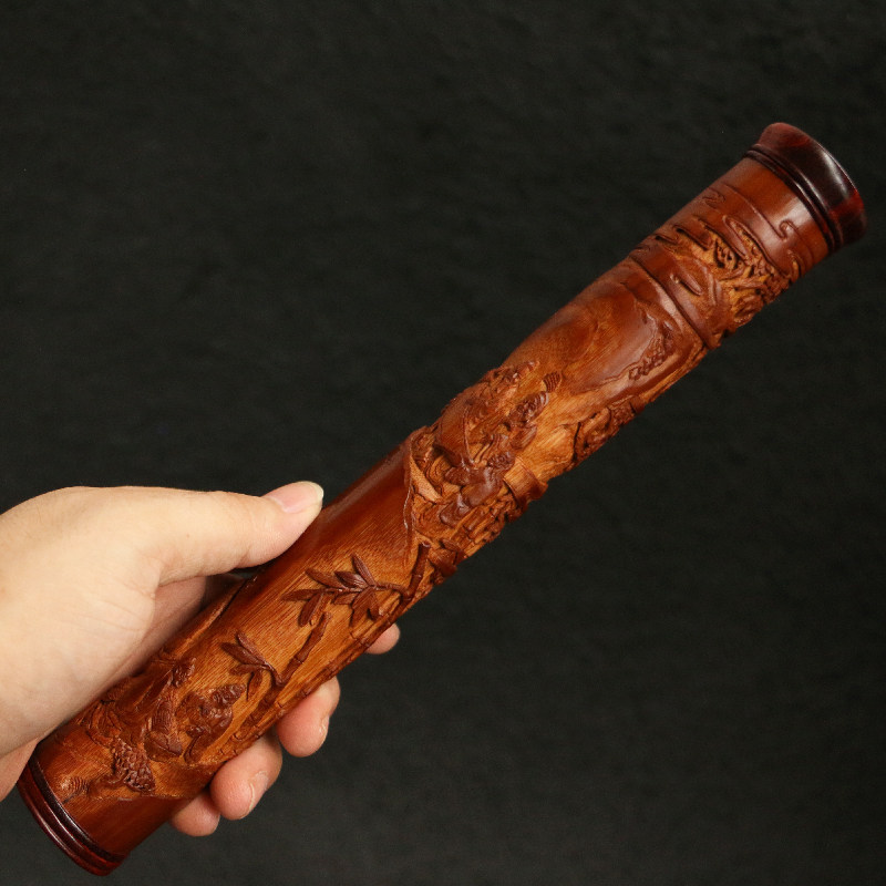 几十年老竹伍再娟纯手工浮雕《琴棋书画》海派精工香道香筒香插竹
