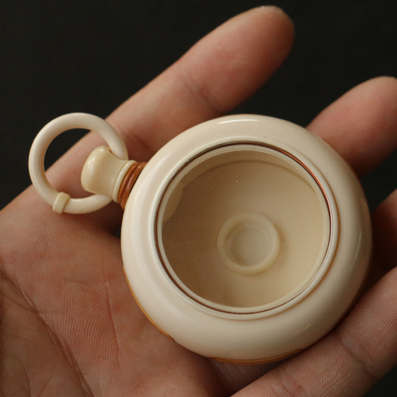 一物一拍沪上海派名家郭云天本工精工制作猛犸牙鸣虫器具竹蛉怀表