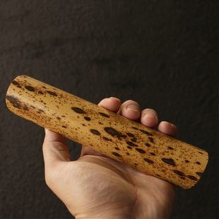 湖南九嶷山梅鹿竹老料纯手工精工打磨茶道茶则赏茶荷茶具竹器收藏