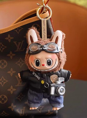 拉布挂件【娃+娃衣】毛绒公仔包包挂件搪胶玩偶布送女生labu国版