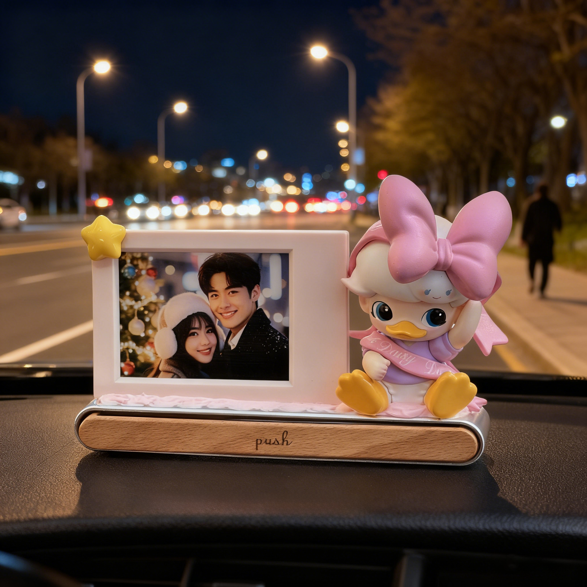 车载相框摆件情侣拍立得照片纪念相框diy圣诞礼物手工号码停车牌