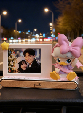 车载相框摆件情侣拍立得照片纪念相框diy圣诞礼物手工号码停车牌