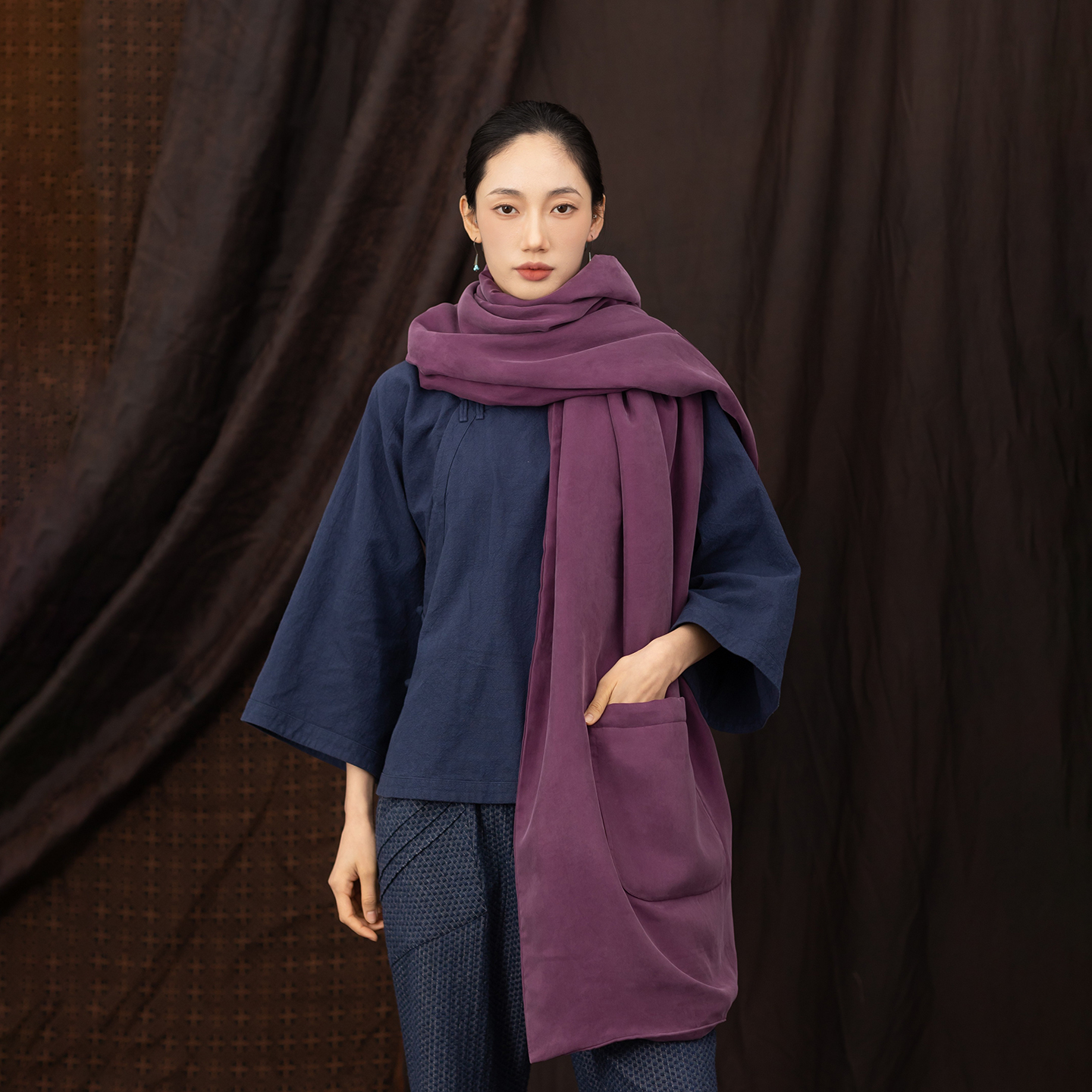 大拙 | 小物 降温御寒保暖神器铜氨丝夹棉披肩/围巾