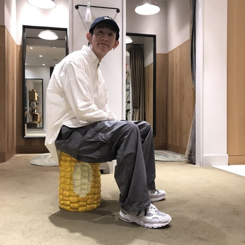 동일 옥수수 스툴 트렌디한 홈햄버거 스툴 의자 옥수수 속대 장식 레진 로우 스툴 장식 무료 배송 재고 있음