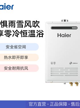 Haier/海尔 JSW31-16KW5PlusFU1燃气热水器室外机升零冷水恒温