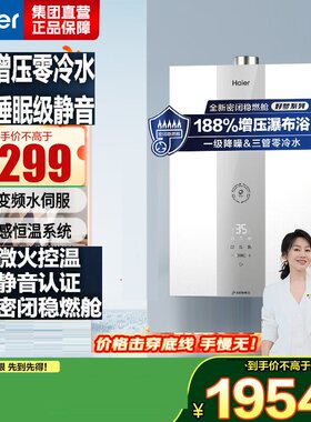 Haier/海尔 JSQ31-16KL3MAXFU1燃气热水器升双增压水伺服零冷水