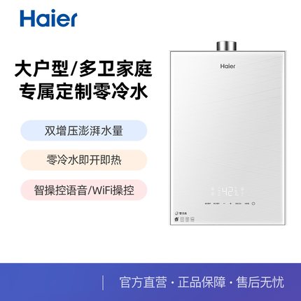 Haier/海尔 JSQ30-16WN5S(12T)U1白 燃气热水器双增压零冷水16升