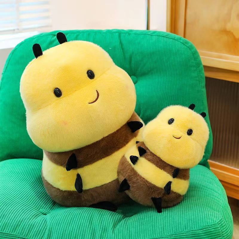 可爱小蜜蜂表情毛绒玩具创意bee玩偶公仔男女生抱枕布娃娃小蜜蜂