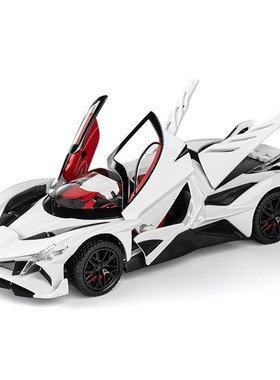 车致24712盒装evo跑车1/24仿真儿童声光回力合金车模型玩具