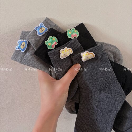 春夏季短筒卡通可爱百搭袜子女棉