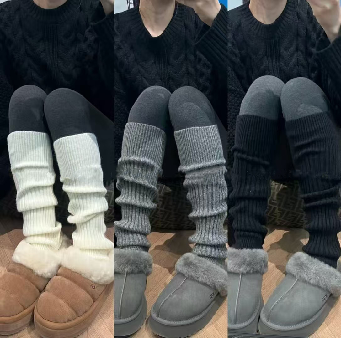 很有质感的针织袜套 - 加厚保暖堆堆袜长筒小腿黑色ins踩脚腿套女,女士内衣/男士内衣/家居服,长筒袜,淘宝优惠券,粉丝福利购,淘宝优惠卷