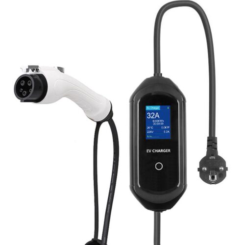 J1772便携充电枪Type1家用交流桩美标16A32A便携式充电器7KW3.5KW