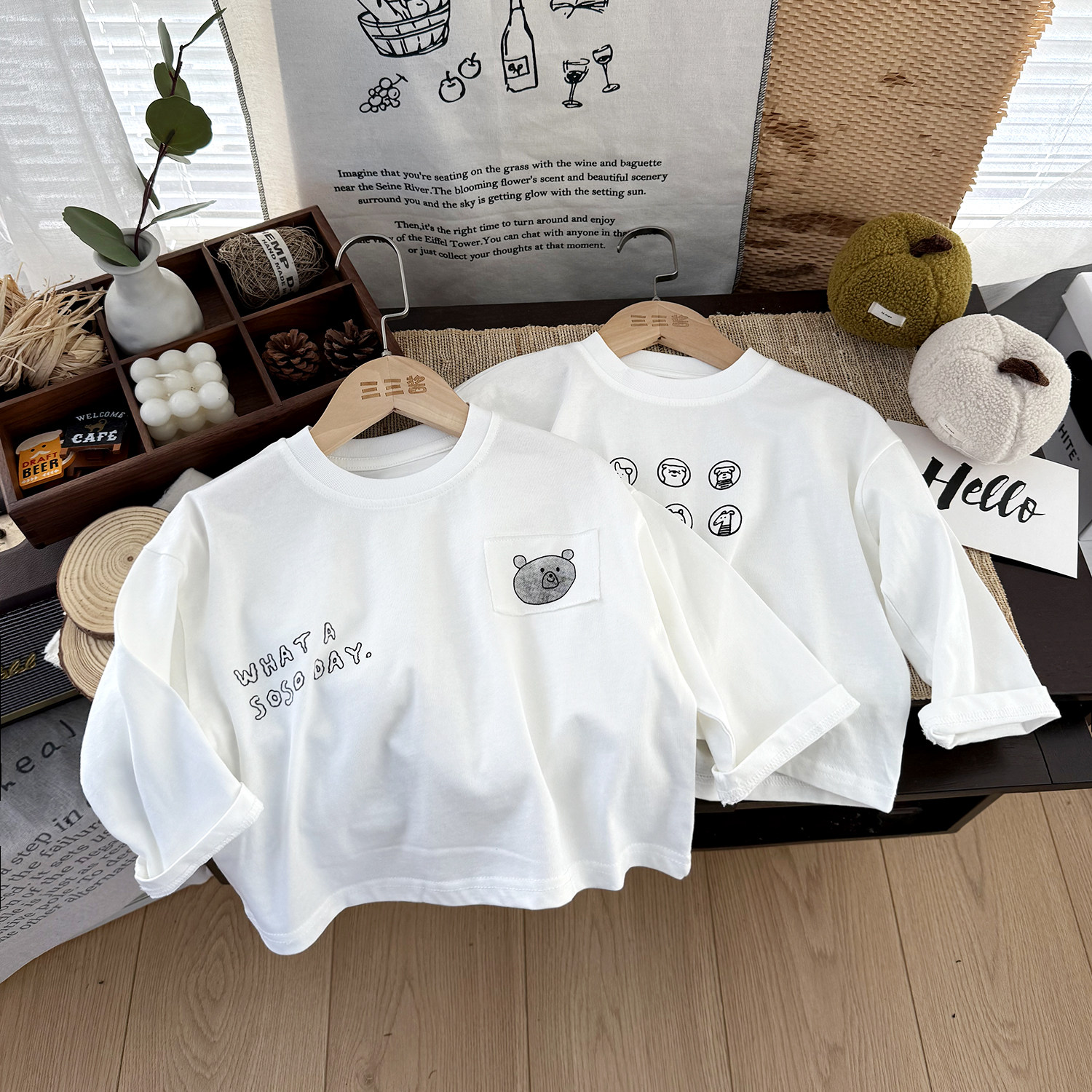 宝宝白T恤春季2026新款男童纯棉打底衫女儿童宽松长袖T恤内搭上衣,童装/婴儿装/亲子装,T恤,淘宝优惠券,粉丝福利购,淘宝优惠卷