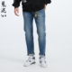 鬼洗25秋季 休闲 新品 男式 24B3405 logo绣花小弯腿牛仔裤 ONIARAI