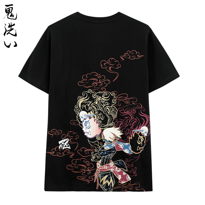 ONIARAI/鬼洗新品地藏忍者刺客宽松短T恤男潮牌多色刺绣款J840164