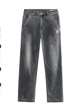 ONIARAI/鬼洗25秋季新品腿型修饰线条微弹黑牛仔男式长裤 24B3407