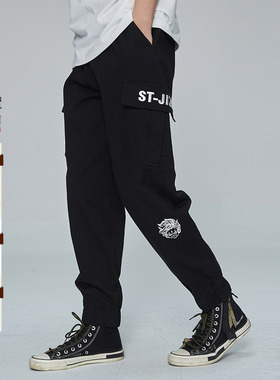 ONIARAI/鬼洗春夏地藏工装束腿裤男士印花休闲裤 22J4408